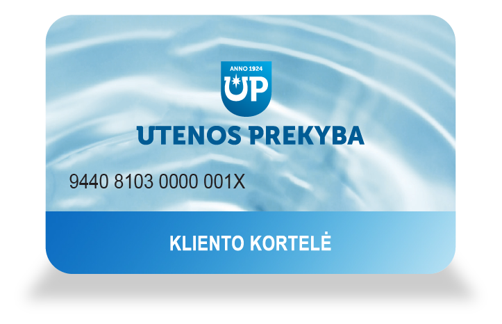 Utenos Prekybos kliento kortelė
